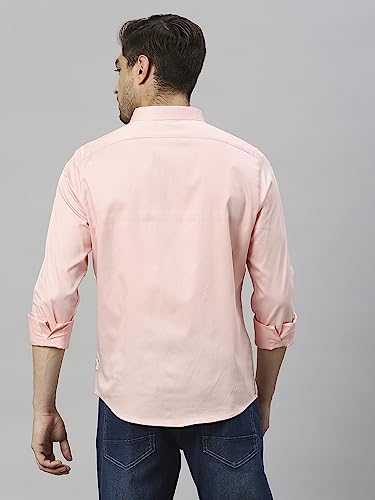 Image of Thomas Scott Men's | Solid | Full Sleeve | Slim Fit | Cotton Blend | Spread Collar | Casual Shirt