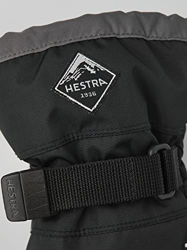 Hestra Gauntlet Czone Junior Glove - Waterproof, Insulated Kids Glove For Skiing, Snowboarding And Playing In The Snow - Black/Graphite - 6 #TOP3