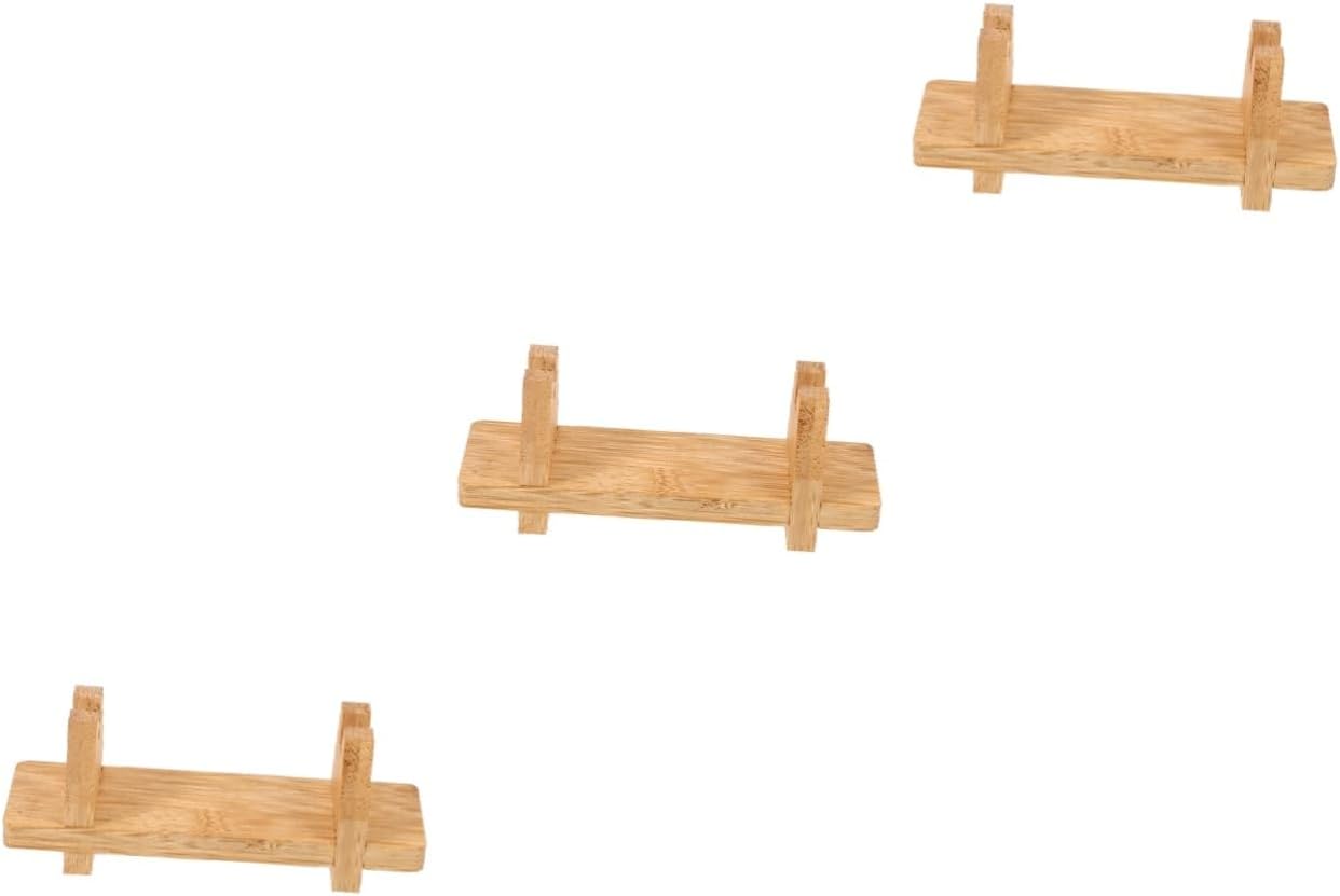 PRETYZOOM 3pcs Classical Painting Display Base Fan Display Shelf Display Shelves Home Decor