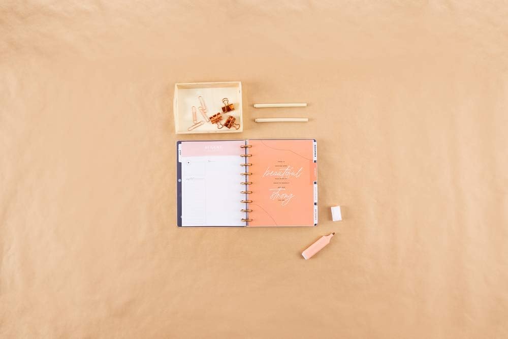 The Happy Planner Classic Sized 18 Month Planner - Abstract Things Theme - July 2021 - December 2022 - Colorblock Layout - Monthly & Weekly Disc-Bound Pages - 7" x 9.25"
