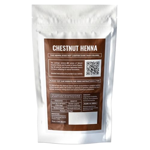 Henna Cosmetics Colorante Natural para Cabello Castaño 400g miniatura 2