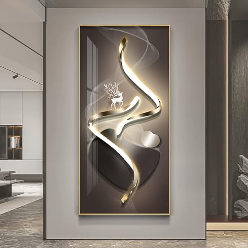 Tableau lumineux LED salon pour illuminer un mur sombre sans travaux