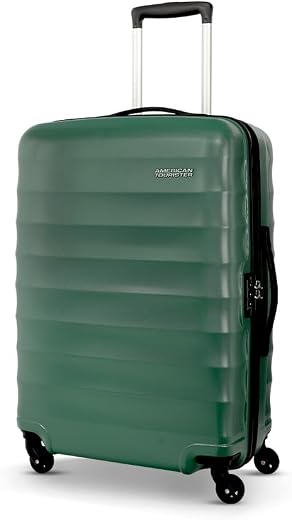 American Tourister Polycarbonate Barcelona 69 Cms Medium Spinner 4 Wheels Hardside Check-in Suitcase with A Multi-Stage Te...