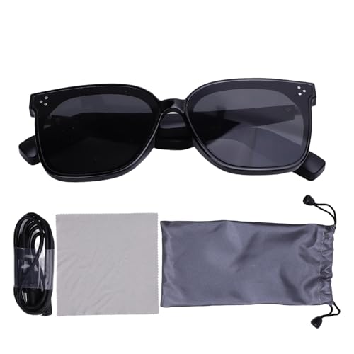 Gafas inteligentes negras 144 idiomas traducción Control táctil AI Bluetooth gafas de sol con asistente de sonido para llamadas musicales