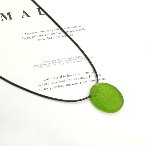 huiphong Green stone Pendant Necklace Cosplay Halloween Accessories2