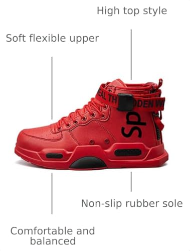 Image of Mens Fashion Sneakers High Top Walking Shoes Sport Athletic Casual Shoe Vogue Stylish Men