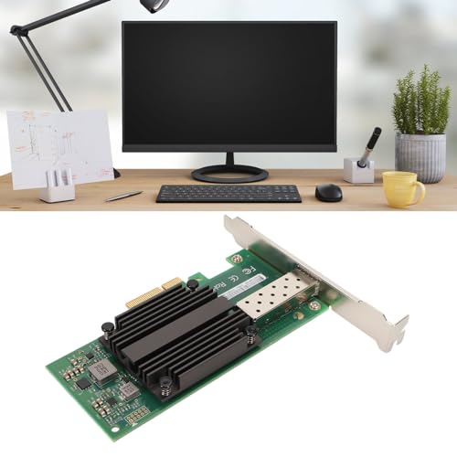 Adaptador de red PCIe X4 10 Gigabit con interfaz SFP Plus, baja latencia, disipador de calor excelente miniatura 5
