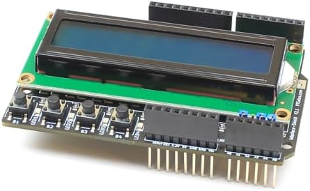 PTSolns 1602 LCD Interface-Shield with Programmable Buttons and LEDs for Uno (Arduino Compatible)
