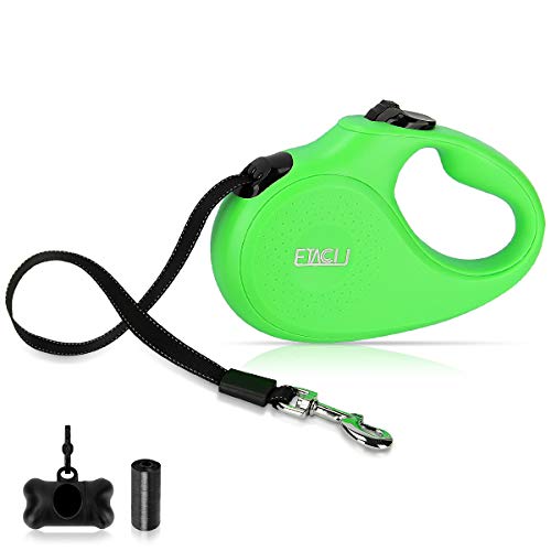 ETACCU Roll-Leine, Robuste 5M Flexible Rollleine mit EIN-Knopf-Sperrsystem, Rutschfester Griff, Ohne Verwicklung, Reflektierende Einziehbare Hundeleine für Kleine/Mittelgroße/Große Hunde bis 50KG Cover