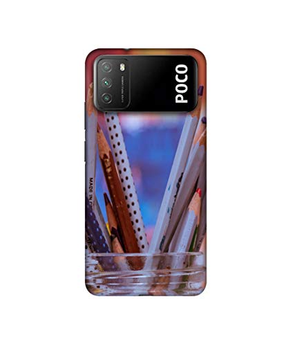 Image of Amazon Brand - Solimo Designer Pencile 3D Printed Hard Back Case Mobile Cover for Mi Poco M3