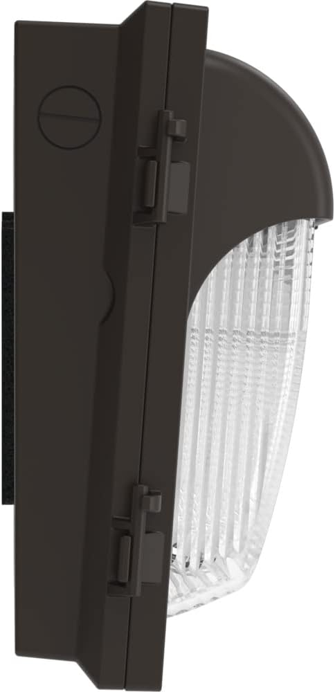Lithonia Lighting 13" LED Wall Pack Outdoor Light Fixture, Building Wall Light, Adjustable Lumens, 4000K Cool White, MVOLT 120-277V, IP65, Glass Lens, Bronze (TWX2 LED ALO 40K MVOLT DDBTXD)