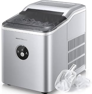 Ice Maker Machine Countertop for Home, Make 28 lbs 24 Hrs, With LED Display, 9 Ice Cubes Ready in 6 Minutes, 2L with Ice Scoop & Basket, Portable Ice Cube Maker for Party, Office, Bar, RV, NORTHCLAN
