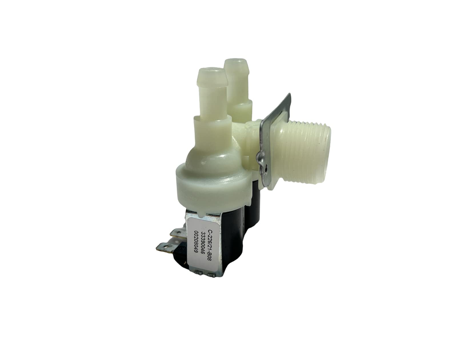 Elettrovalvola A 1 Via Singola 90° Universale Per Carico Acqua Adattabile A Lavatrici Di Diversi Marchi Equivalenza Originale C00045950 96186529