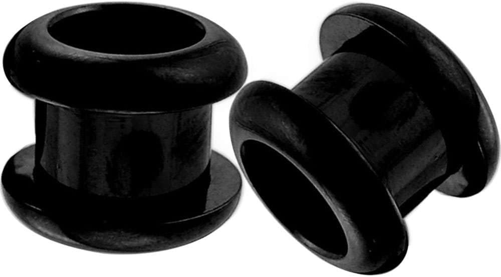 (1 Pair) Surgical Steel Flesh Tunnel Ear Gauge Earring Ear Piercing available size 16g (1.2mm) to 1" (50mm)