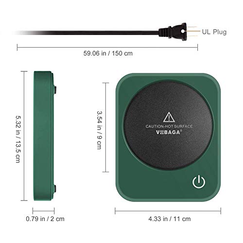 image for VOBAGA Coffee Mug Warmer for Desk with Auto Shut Off & 3-Temp Settings