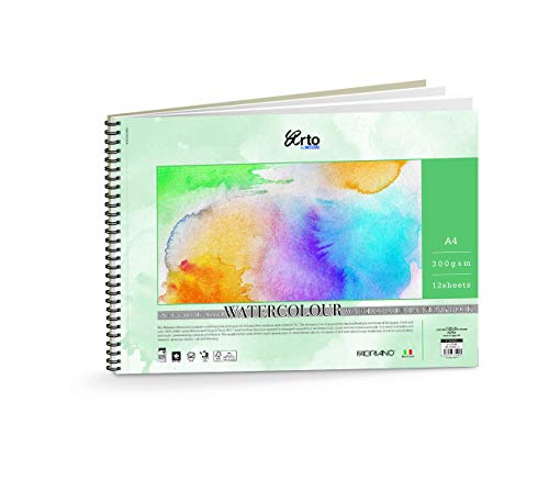 Image of CAMPAP Arto x Fabriano Studio Watercolour Paper, 25% Cotton, (300gsm Cold Pressed, A4, Spiral)