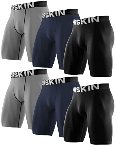 DRSKIN Men's 6, 4, 3 or 1 Pack Compression Shorts Pants Tights Baselayer Sports Running Active Workout Athletic