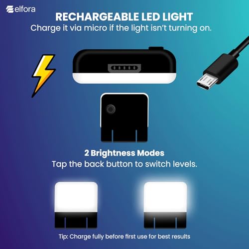 Image of Elfora R1S Selfie Stick Tripod Stand | Bluetooth Wireless Remote with Rechargeable LED Light | 2 Brightness levels for Vlogging & Photoshoots | Extendable Tripod for All Smartphones and iPhones(Black)