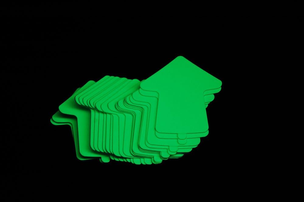 Glow in The Dark 2 inch Vinyl Arrow Stickers- 25 Pack