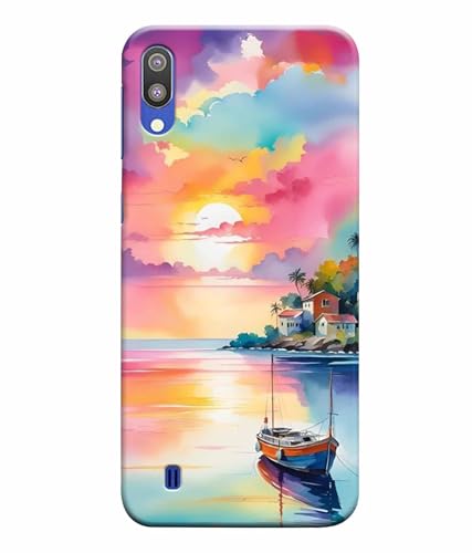 Image of Printed Hard Back Case Cover & Compatible for Samsung Galaxy M10 | Nature Painting Art (Multicolor) - D1180