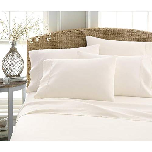 Linen Market 6 Piece Bed Sheet Set, Ivory, King