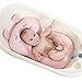 UNAOIWN Cuscino da bagno per neonati, cuscino da bagno antiscivolo per neonato, cuscino per vasca da bagno galleggiante per neonato (ruibbit rosa)