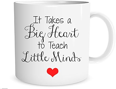 It Takes a Big Heart to Teach Little Minds Mug, Teacher Christmas Mug, Christmas Teacher Gift, 11 oz. Mug
