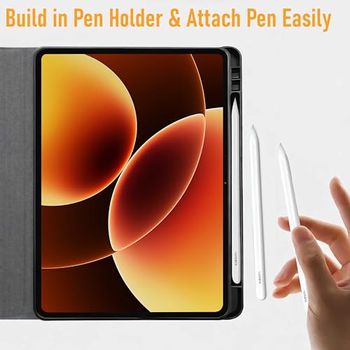 Image of ProElite Case Cover for Xiaomi Mi Pad 8 /8 Pro 11.2 inch Case, Deer Flip case Cover for Mi Pad 8 /8 Pro 11.2 inch Case with Pen Holder [Auto Sleep Wake Feature], Coffee
