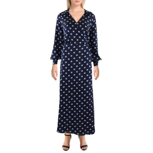 Anne Klein Womens Polka Dot Maxi Dress