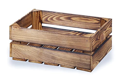 Nuevas cajas de frutas cajas de madera cajas de vino cajas de manzana flameadas 38 x 28 x 16 cm