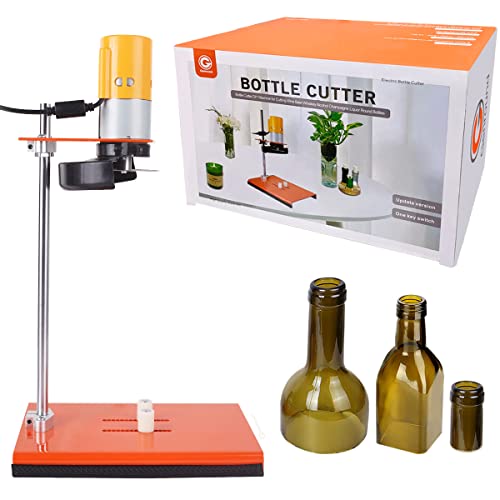 Genround Electric Bottle Cutter, Glass Bottle Cutter DIY Bottle Neck Square Bottle Wine Bottle Cutter Machine for Beer Liquor Whiskey Alcohol Champagne Bottle(Design by Genround in USA)