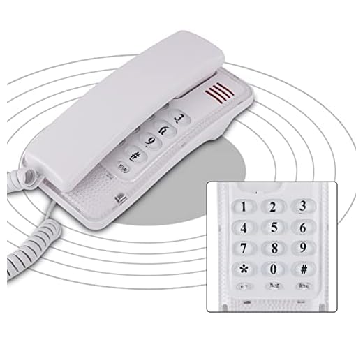KXT-438 Väggmonterad Fast Telefon, med Blixt- och Samtalsfunktionsfunktion Fast Linjeförlängning, Inget Uppringnings-ID, RJ45-gränssnitt, Telefonlinje Strömförsörjning, för Hemmaföretag(vit)