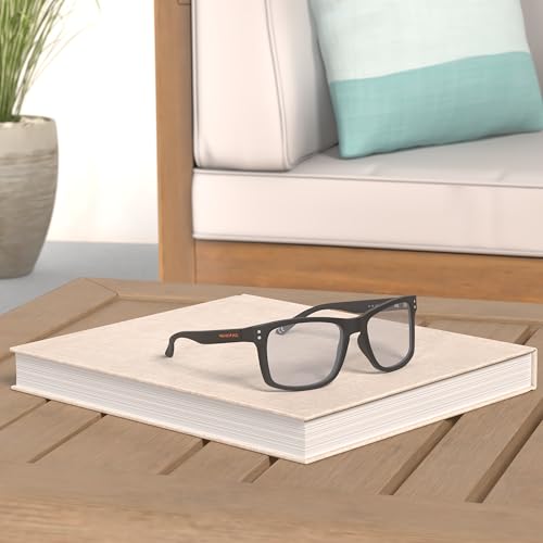 Panama Jack Men's Silver Flash Classic Wayfarer Sunglasses, Black, 562