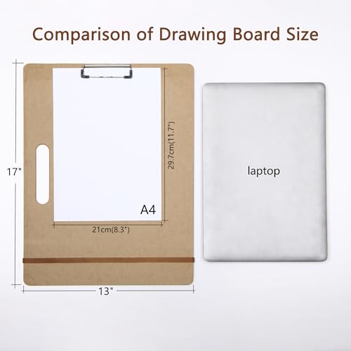 13\" x 17\" Artist Sketch Board with Handle - Portable Clipboard for Painting and Drawing, Art Supplies for Adults by TX Liteart