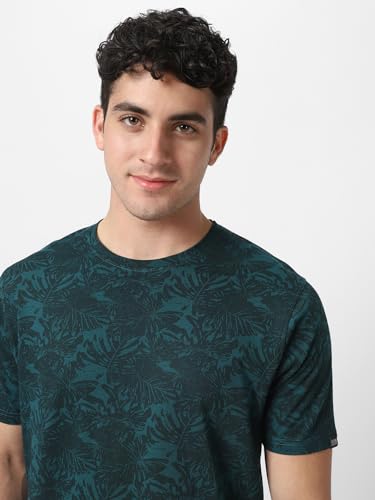 Image of Urbano Fashion Men's Printed Half Sleeve Slim Fit Cotton T-Shirt