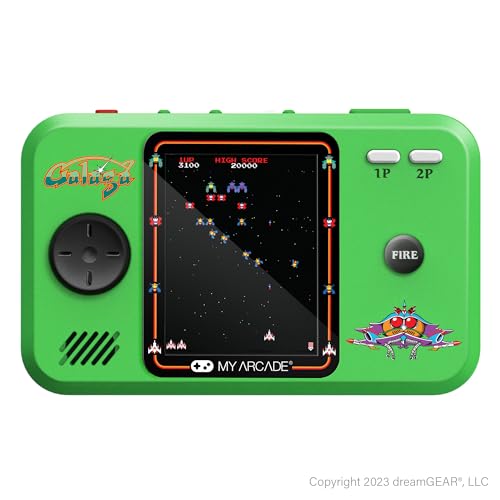 Image of My Arcade Galaga Pocket Player Bundle: Officially Licensed, Portable Gaming Console, Travel Case, Screen Protector Included