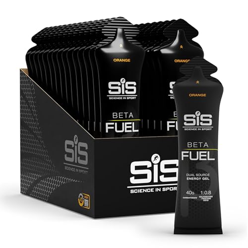 Science in Sport BETA Fuel Gel - Dual-Source Energy Gel - Isotonic Gel - Fast-Absorbing Carbohydrate Energy - Sports Nutrition - Easy on Stomach - Portable - Orange Flavor - 30-Pack