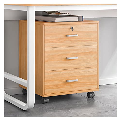 Archivador de oficina de madera con cerradura y llave de almacenamiento de archivos de gran capacidad (un tamaño)