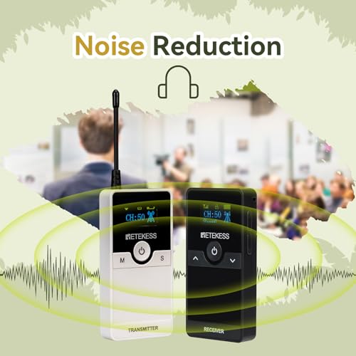 Retekess TT116 Sistema de Audio para Guías Turísticas, Auriculares para Tours en Fábrica con Batería Reemplazable y Estuche de Carga de 30 Ranuras, Alcance de 200m miniatura 2