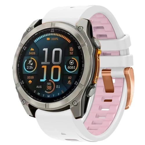 Correa de silicona 20mm con hebilla rosa para Garmin miniatura 1