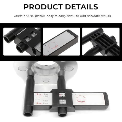 Image of Wheel PCD Gauge, Automotive Stud Bolt Pattern Measuring Tool PCD Ruler, Universal Wheel Rim Bolt Pattern Sliding Caliper Gauge for 4 5 6 8 Holes Lug Tool, Car Accessories