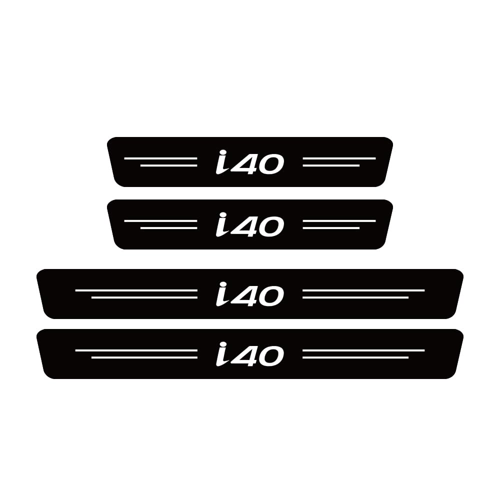 Sdyayfge Normal 4Pcs Kick Plates Car Door Sill Protector,For Hyundai I40