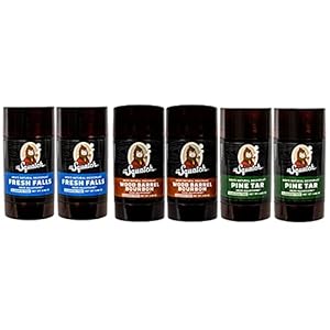Dr. Squatch Men’s Natural Deodorant 6-Pack Variety Bundle – Fresh Falls, Pine Tar, and Wood Barrel Bourbon – Odor…