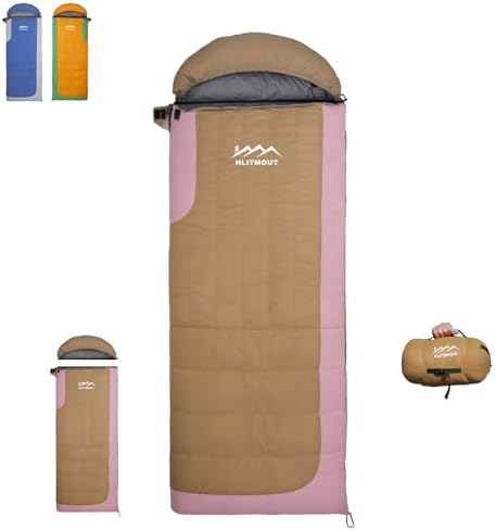 HLITMOUT Ultraleicht Daunen Deckenschlafsack | leichter und kleiner,3 jahreszeiten schlafsack, für erwachsener und kinder, trekking,camping und wandern Outdoor
