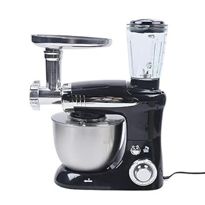 1000W Küchenmaschine,Multi-Kochmixer,4L Edelstahleimer Multifunktionale Mixer Rührer 3-in-1 (schwarz) – Bild 3