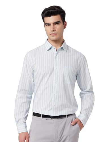 Image of Arrow Men Slim fit Cotton Striped Long Sleeves Cutaway Collar Shirt