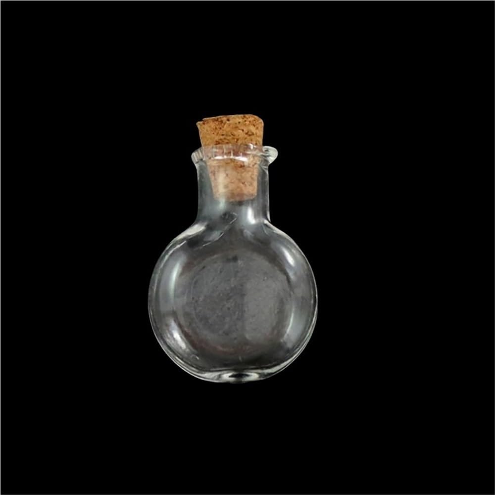 Loacea Glass Vial Small Cute Mini Glass Bottles Height 23mm-110mm, Cork Stopper Vials Jars Containers 5pcs(14 * 23mm)
