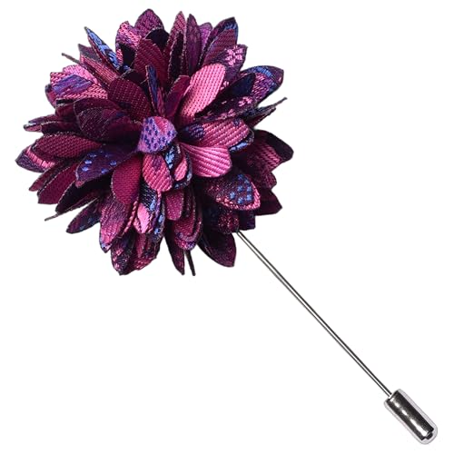 Image of GUSLESON 3.15 inch(8cm) Mens Floral Tie and Lapel Pin Necktie Hankerchief Cufflinks Set for Men
