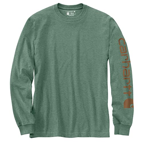 Image of Carhartt Men's Dearborn Loose Long-Sleeve Logo T-Shirt Closeout
