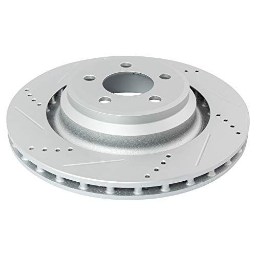 Image of TRQ Performance Rear Brake Pad and Rotor Set Ceramic G Coated Rotors